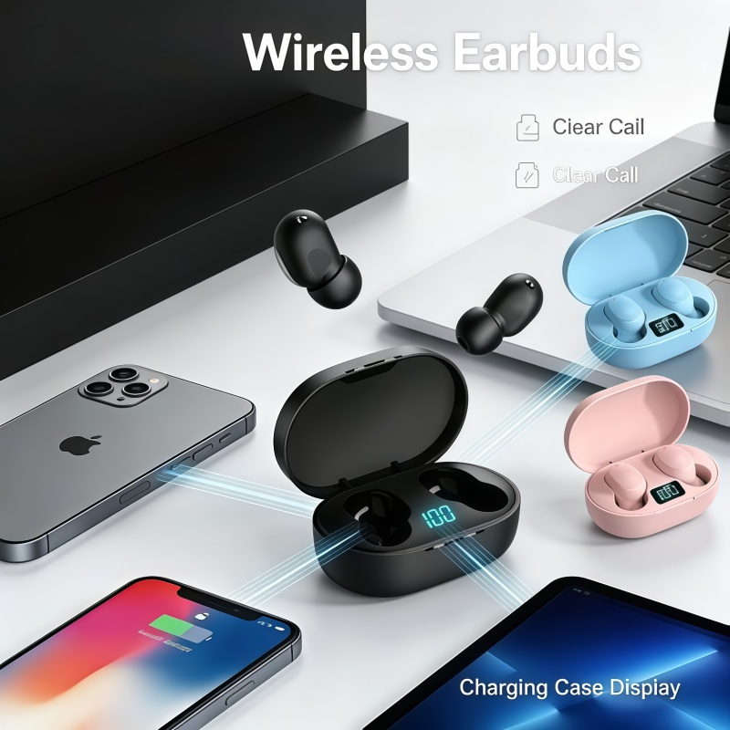 Bluetooth Headset On Ear - 2026 New TWS E6S Fone Bluetooth