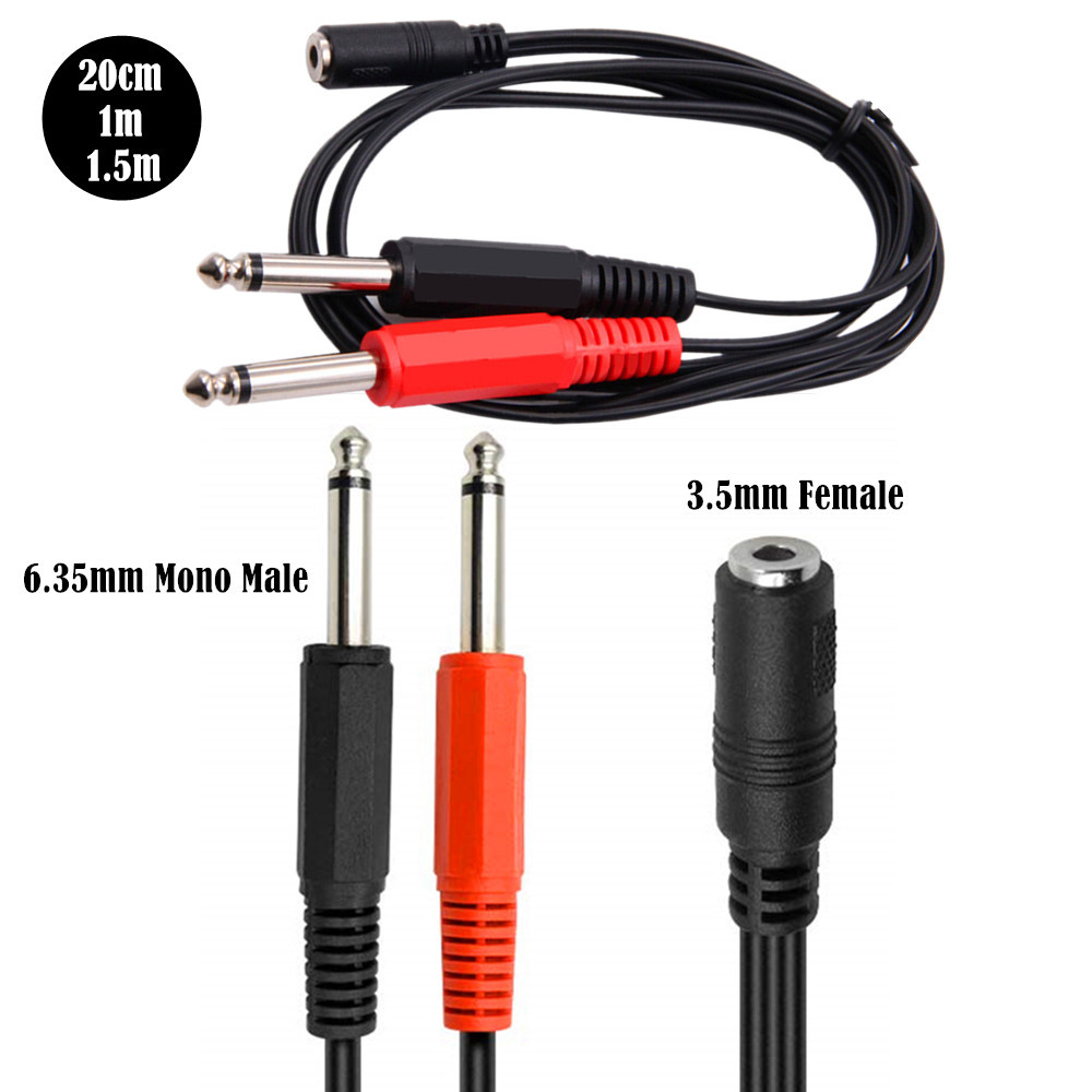Audio Splitter Y - 6.35 Mm Male To 2 6.35