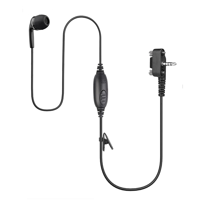Wired Earphone Mic - Rubber Earpiece and Mic Headset, 1