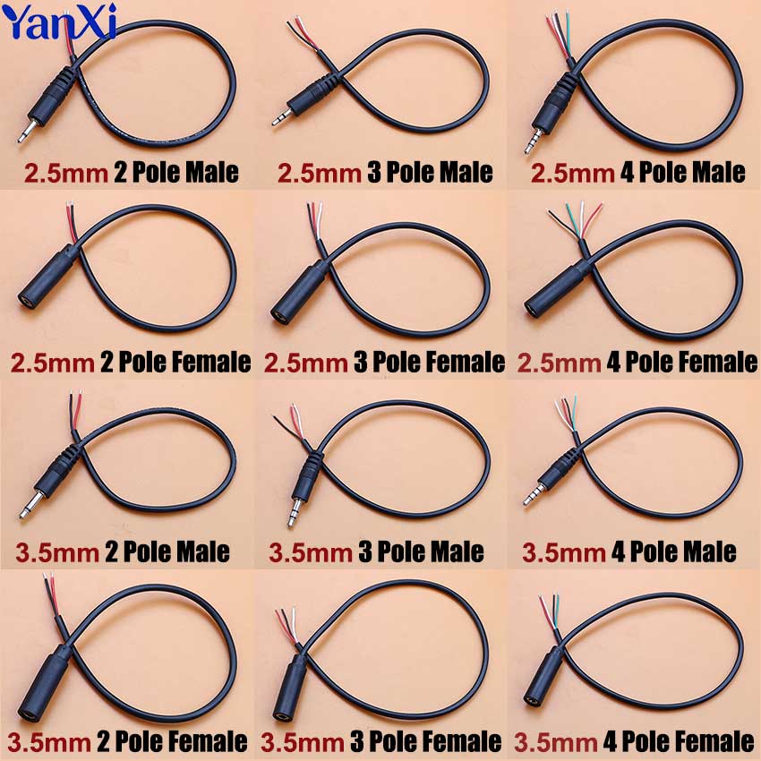 Audiophile Headphone Wired - 1pcs 2.5mm 3.5mm Mono Stereo Audio