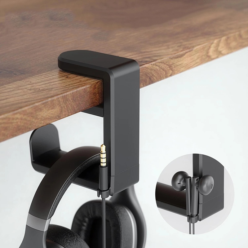 Headphone Stand Desk - Universal Desktop 360° Rotating Headphone Stand