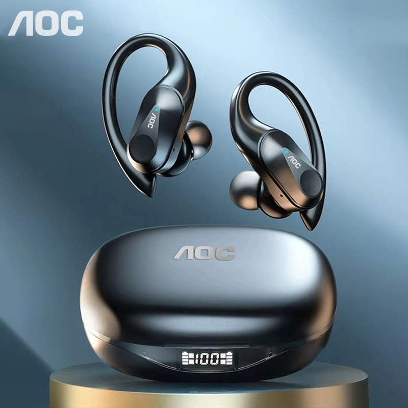 Wired Earphone Mic - Choice AOC Sports Headset Wireless Bluetooth