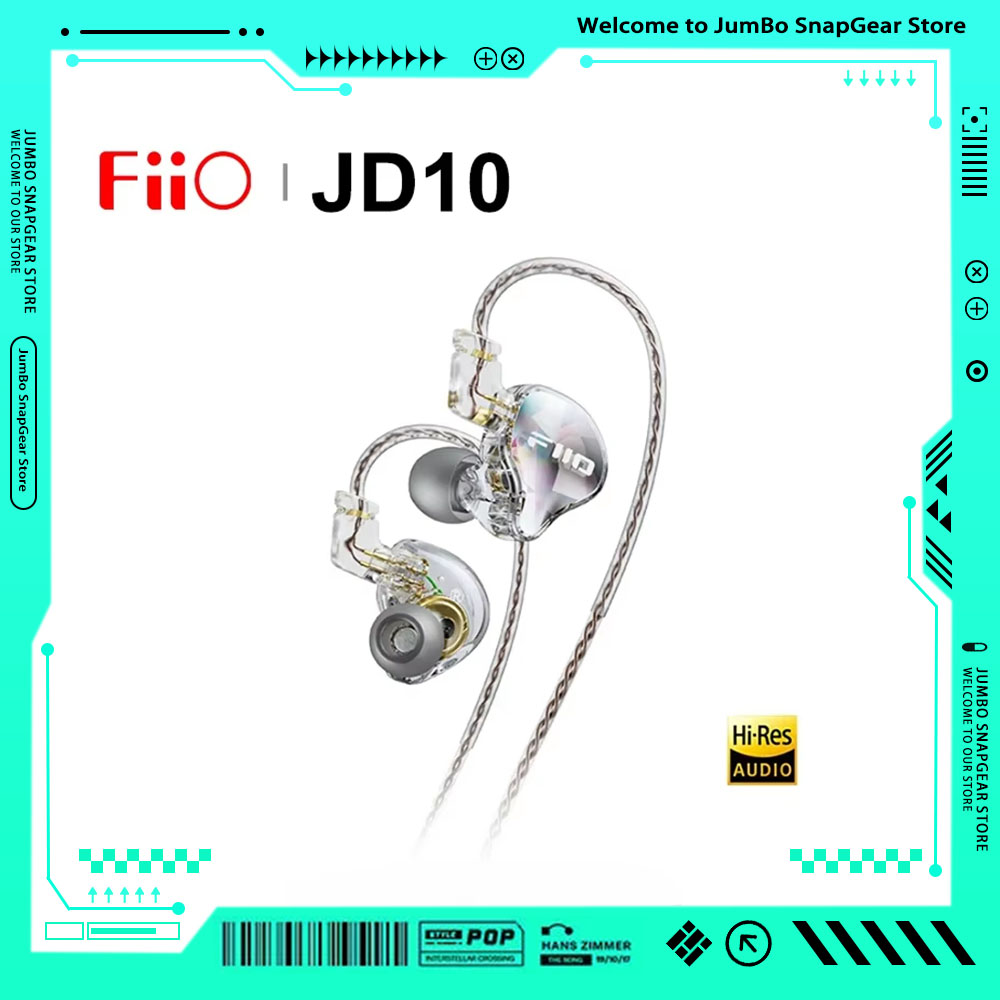 Audiophile Headphone Wired - FiiO JD10 3.5mm / Type-C Wired
