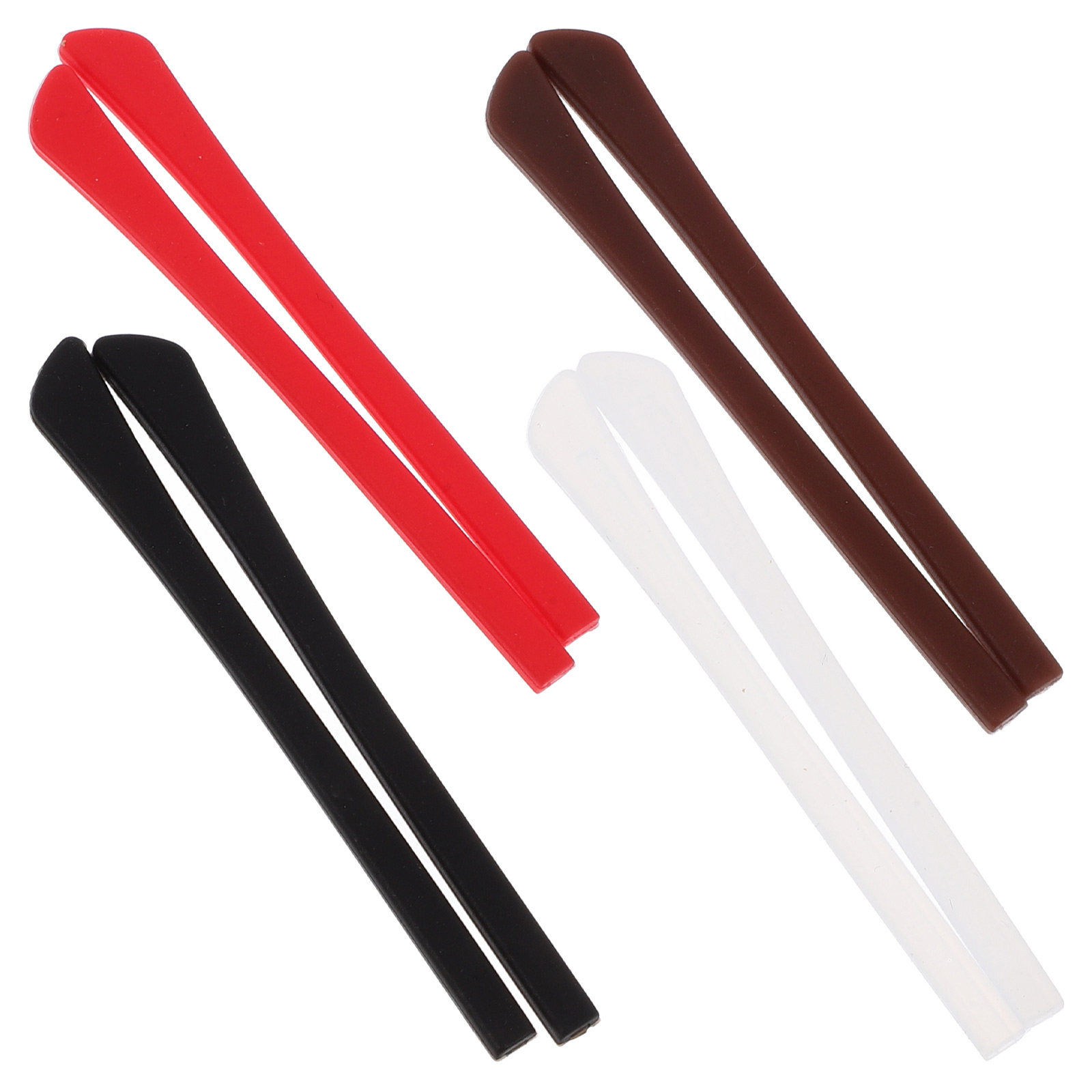 Silicone Ear Tip Replacement - 8Pairs Silicone Glasses Temple Tips Replacement