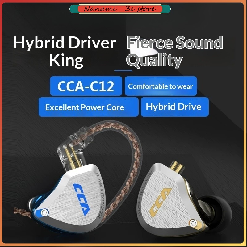 Audiophile Headphone Wired - CCA C12 Earphones Hi-Fi Audiophile Grade
