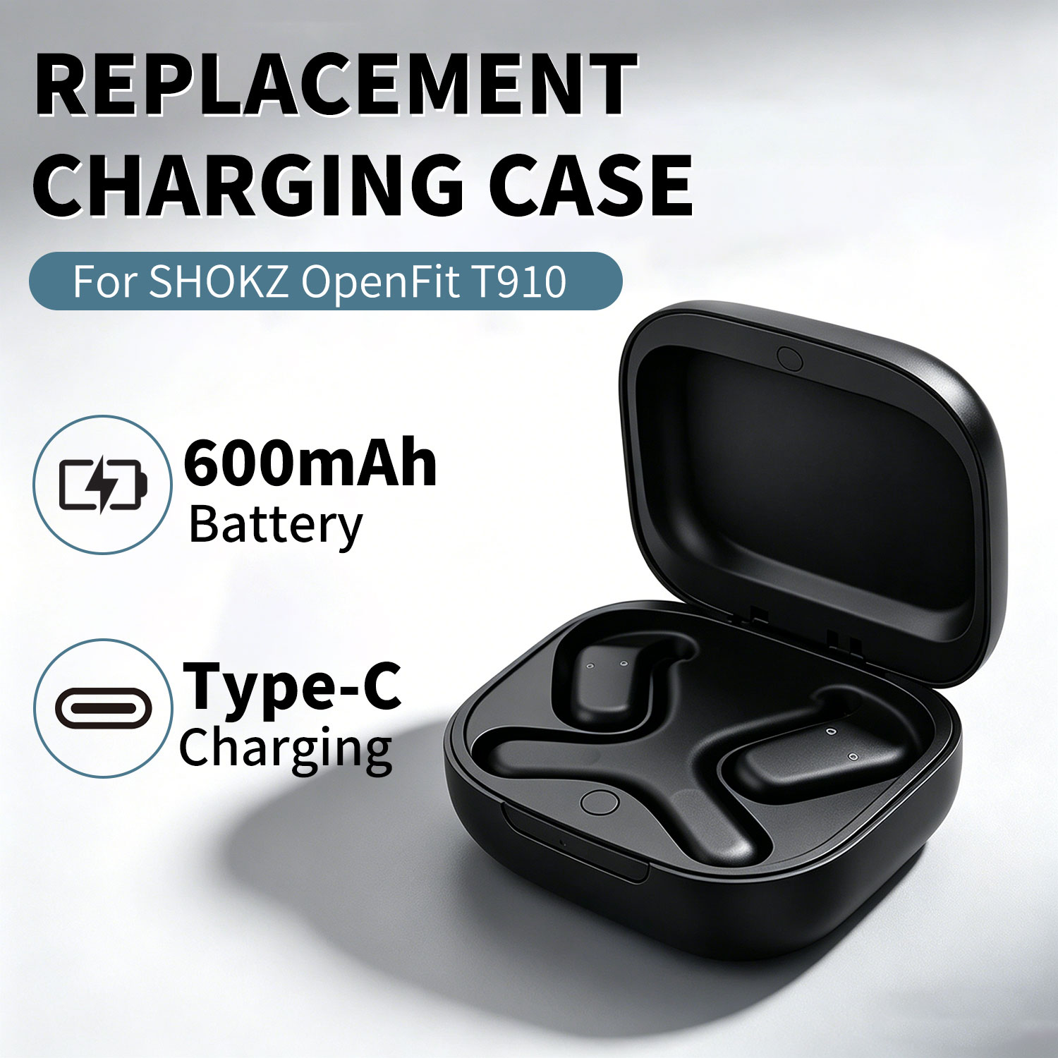 Earbuds Charging Case - Replacement Charging Case For SHOKZ OpenFit