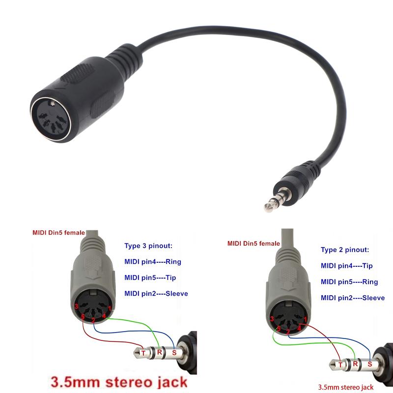 [New] MIDI Din 5 To 3.5mm TRS  - огляд і ціна Cable Extension 3.5