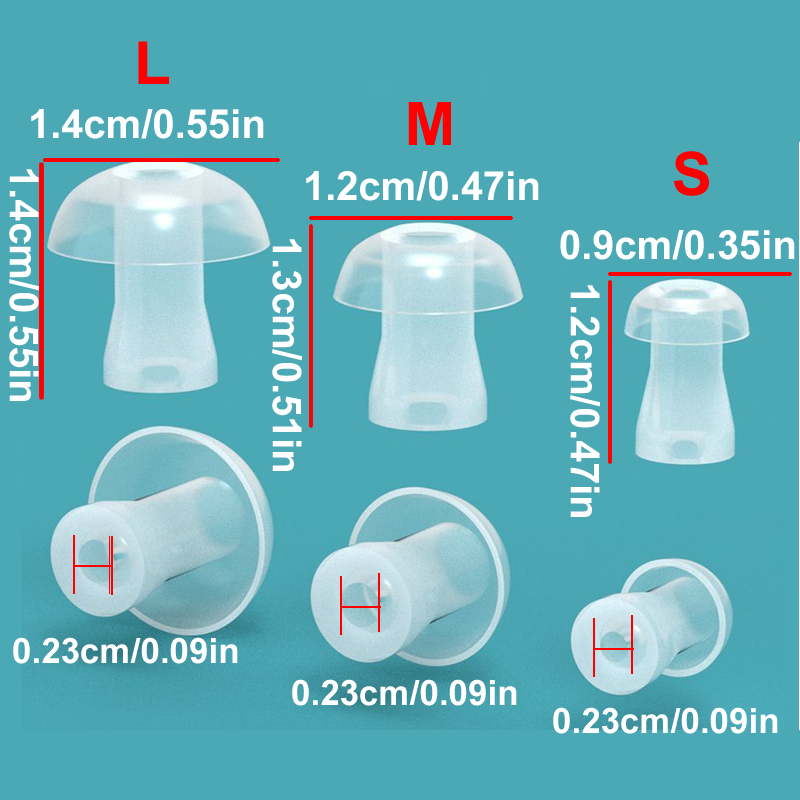 100pcs Ear Cap Cushion for Hea - огляд і ціна Silicone Ear Tip Replacement