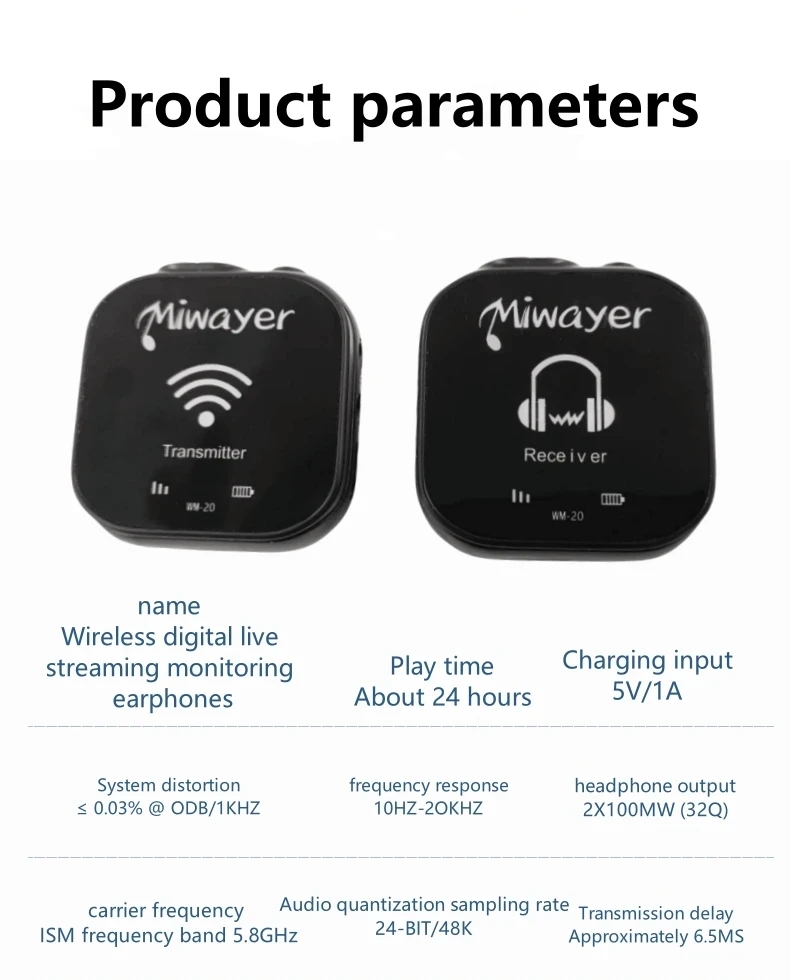 Miwayer WM-20 5.8G Wireless In - огляд і ціна In Ear Monitor Iem