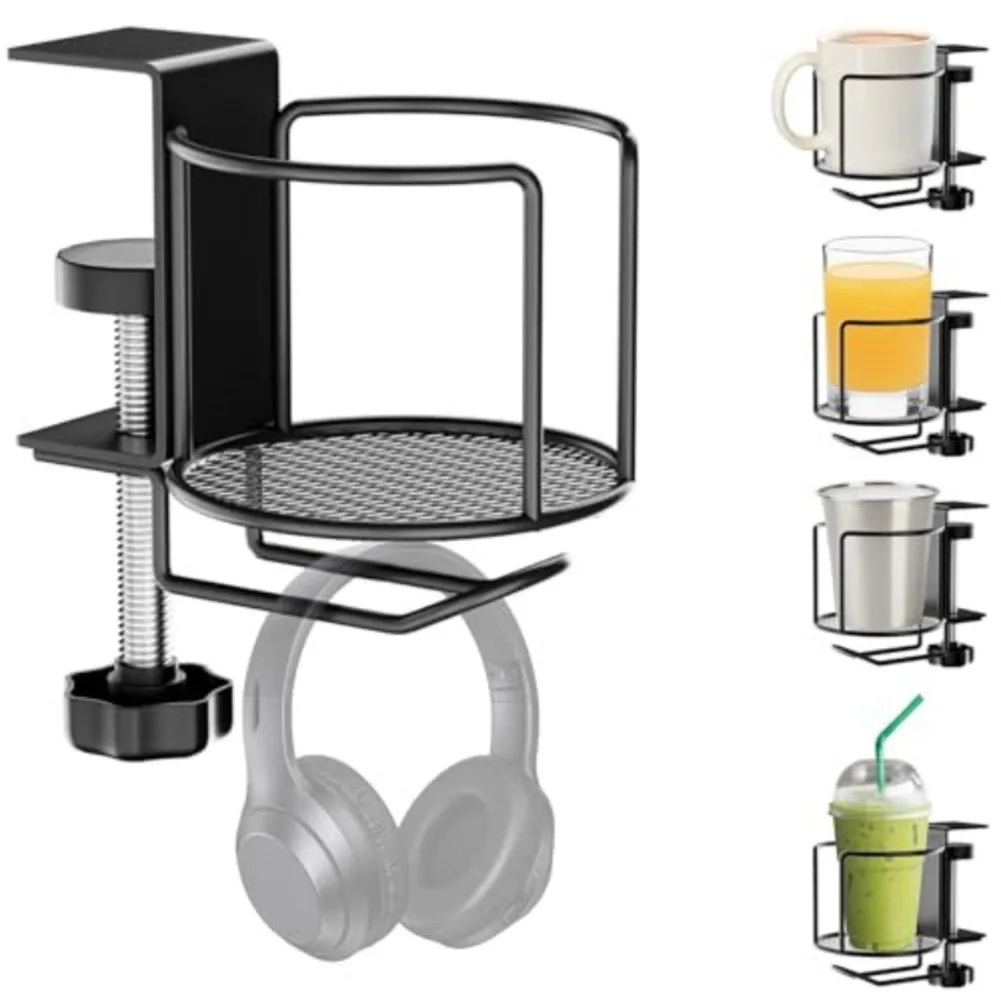 2-in-1 Adjustable Desk Cup Hol - огляд і ціна Headphone Stand Desk