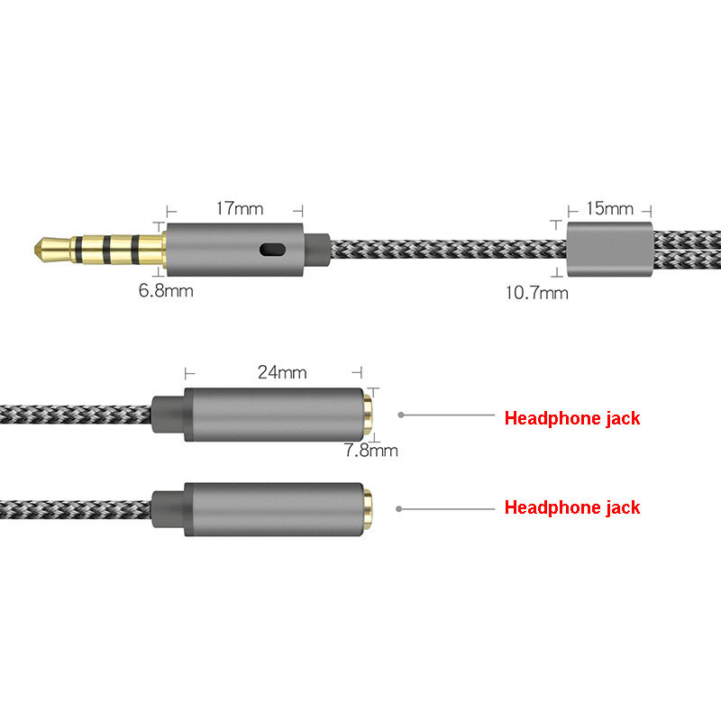 1PCS 3.5mm Audio Splitter Y Ja - огляд і ціна Earphone Splitter Jack