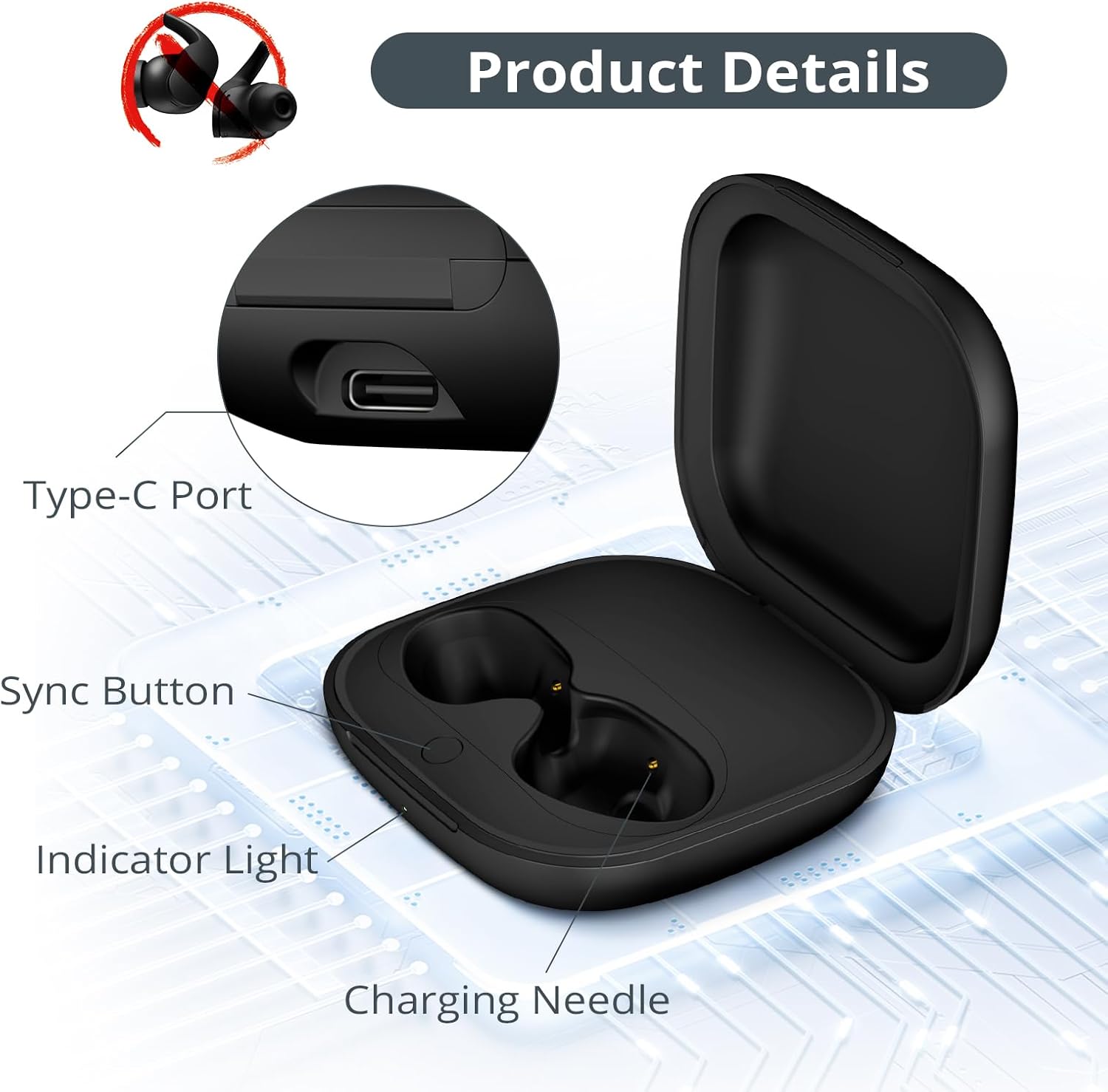 Replacement Charging Case For  - огляд і ціна Earbuds Charging Case