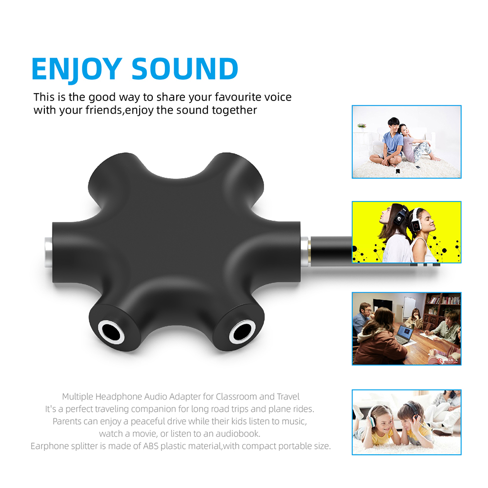 3.5mm Jack Earphone Audio Spli - огляд і ціна Earphone Splitter Jack