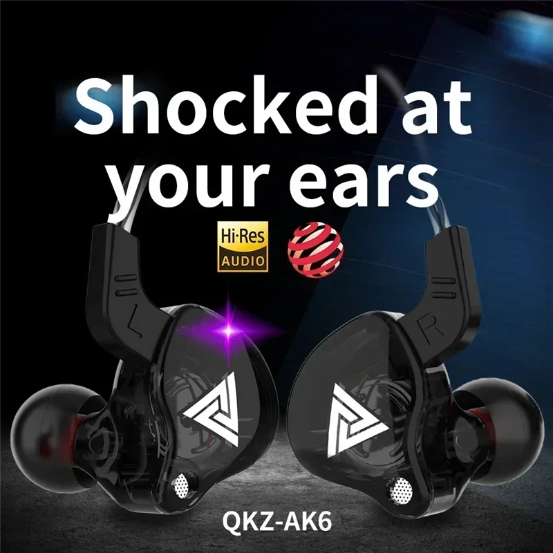 NEW QKZ AK6 Copper Driver HiFi - огляд і ціна Wired Earphone Mic