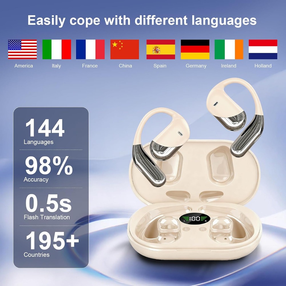 144 Language Real-time Transla - огляд і ціна Earbuds Charging Case