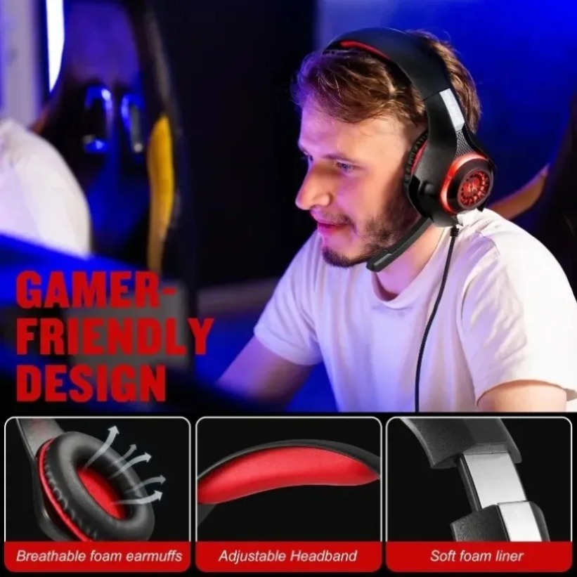 LED Gaming Headphones with Mic - огляд і ціна Gaming Headset Rgb