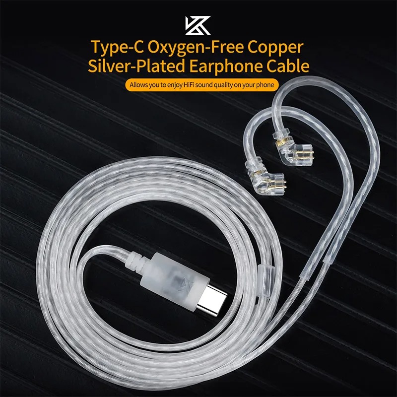 KZ Earphones Type-c 2PIN Cable - огляд і ціна Wired Earphone Mic