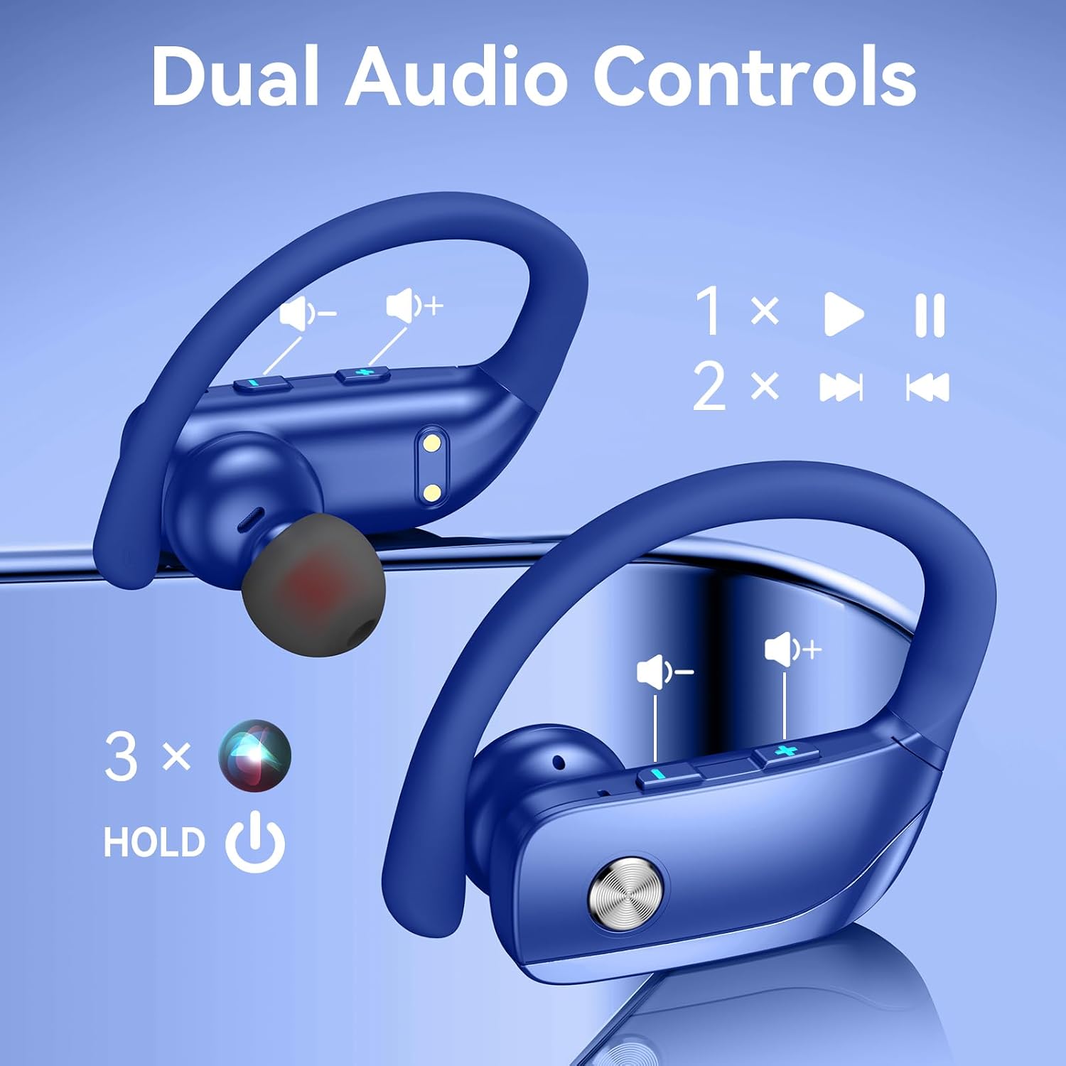 Wireless Earbuds with 80H Play - огляд і ціна Sports Earphone Hook