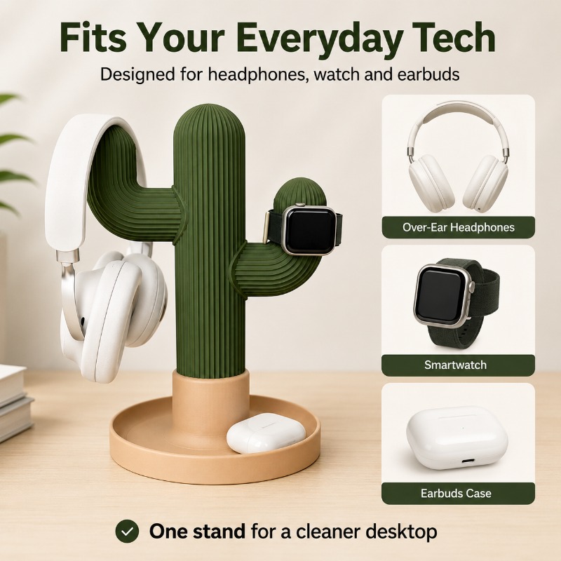 Minimalist Cactus Headset Stan - огляд і ціна Headphone Stand Desk